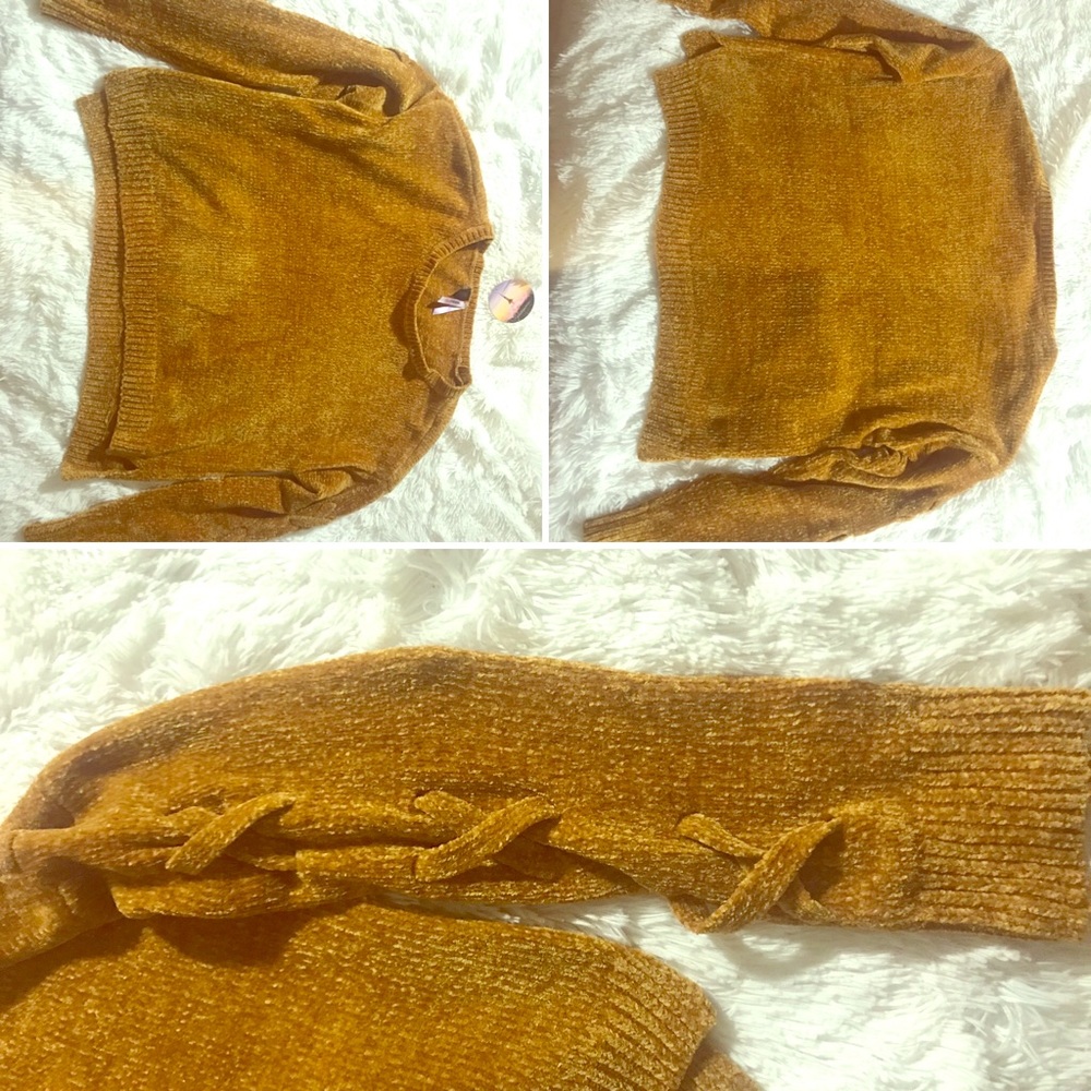 Golden yellow Love by design sweater